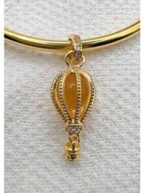 Sparkling Clear Hot Air Balloon Dangle Charm Fit Pandora Bracelet Necklace